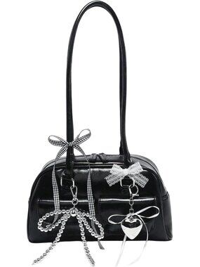 Women's Y2k Bow Coquette Purse Kawaii Shoulder Bag Cute Aesthetic Japanese Bag